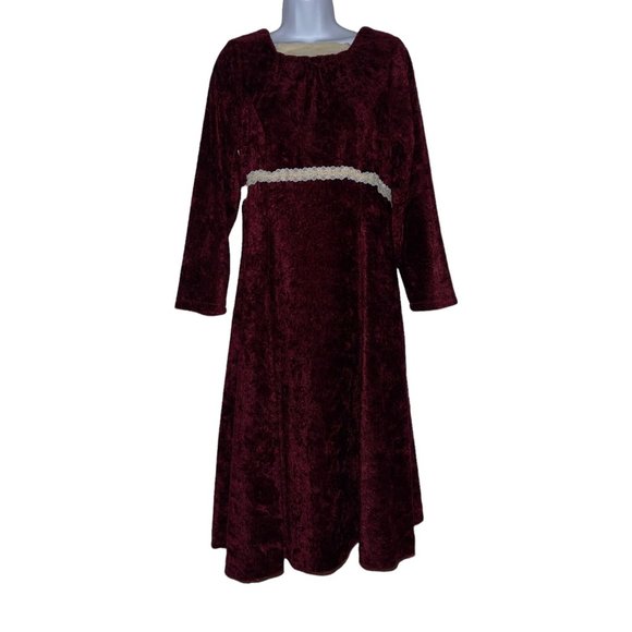 Vintage Handmade Hand Crafted Dress Womens M Thick Goth Costume Retro Lace - Picture 1 of 10